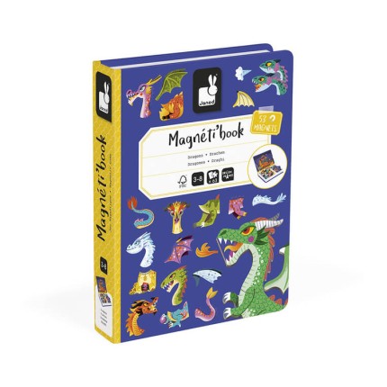 Magnetyczna układanka Smoki Magnetibook  / Janod