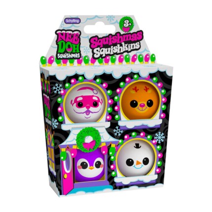 Gniotki sensorycze Squishmas Squishkins NeeDoh, 4 szt. / Schylling