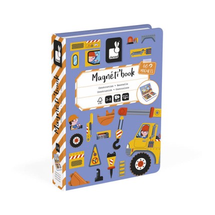 Magnetyczna układanka Plac budowy Magnetibook  / Janod