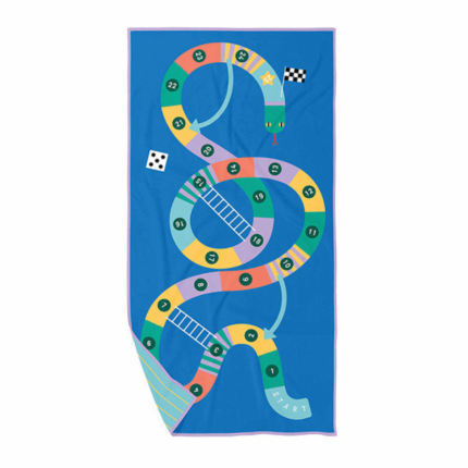 Dwustronny ręcznik plażowy PlayTowels - Snakes & Ladders / QUUT
