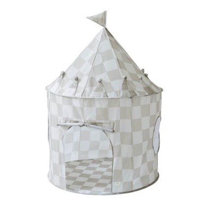 Namiot dla Dzieci Recycled Checkerboard Beige / 3 Sprouts