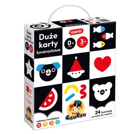 Duże karty kontrastowe 0 mies.+ 3 mies.+  CzuCzu / Bright Junior Media Justyna Han