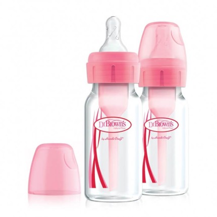 Butelki standard 120 ml Options+, 2 szt. - różowe /  Dr Brown's