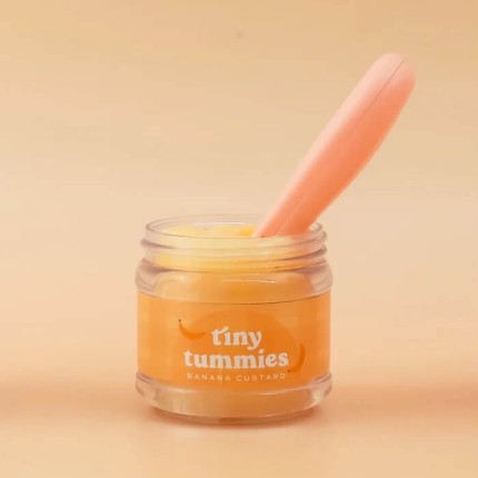Zestaw Tiny Tummies Słoiczek i Łyżeczka, Banan / Tiny Harlow