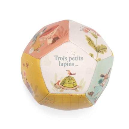Miękka piłeczka Trois Petits Lapins, 10cm / Moulin Roty