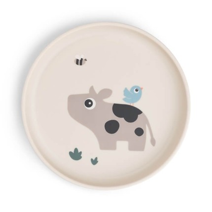 Talerzyk dla dziecka Foodie Tiny Farm Sand / Done by Deer