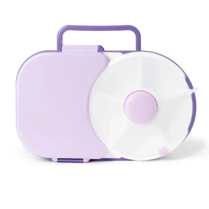 LUNCHBOX & SNACK SPINNER 2IN1 śniadaniówka dla dzieci, Grape Purple / GOBE