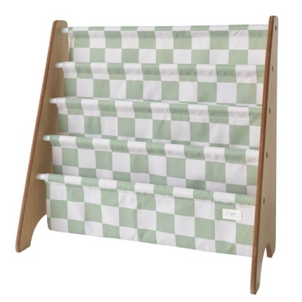 Stojak na Książki Recycled Checkerboard Green / 3 Sprouts
