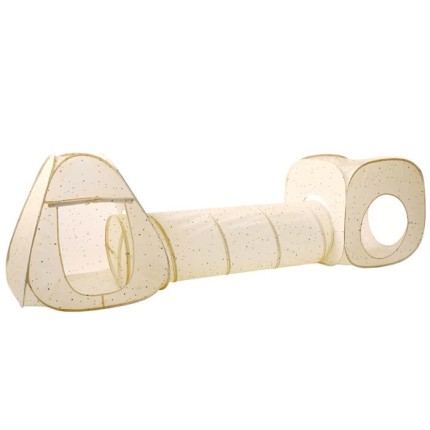 Zestaw namiotów dla dzieci z tunelem 3w1 Terrazzo Beige / 3 Sprouts