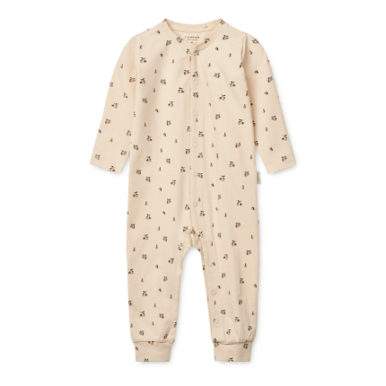 Piżama Birk - peach mini, sea shell / Liewood
