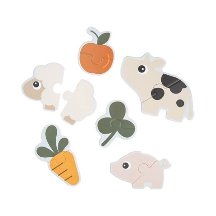 Pierwsze puzzle dwuelementowe Farma Tiny Farm / Done by Deer