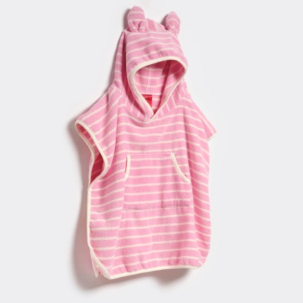 Dziecięcy ręcznik z kapturem Cotton Candy Pink Stripe / Sunny Life