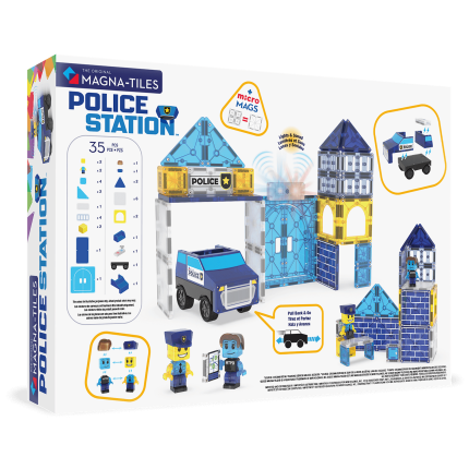 Klocki Magnetyczne Police Station 35 el. / Magna-Tiles
