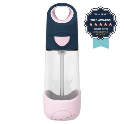 Tritanowa butelka ze słomką 450ml Indigo Rose / b.box