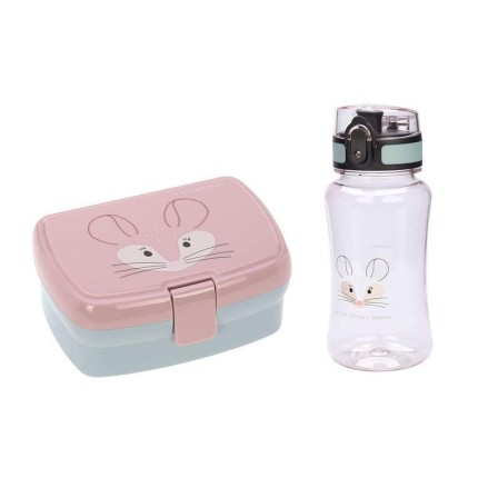 Zestaw na lunch Lunchbox + Tritanowa butelka - bidon 460 ml About Friends Szynszyla / Lassig 1210057329