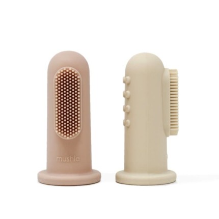 2 pierwsze szczoteczki na palec Blush & Sand/ Mushie