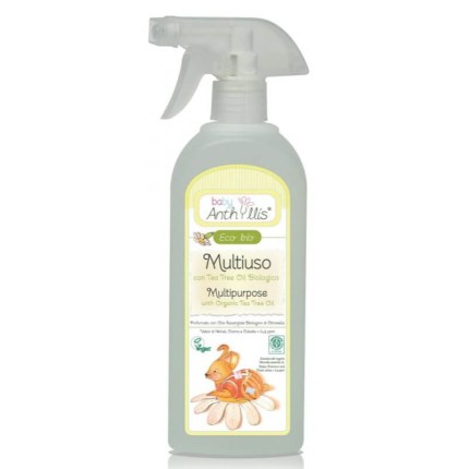Płyn do czyszczenia powierzchni mających kontakt z dzieckiem z organicznym olejkiem herbacianym, 500 ml / Baby Anthyllis