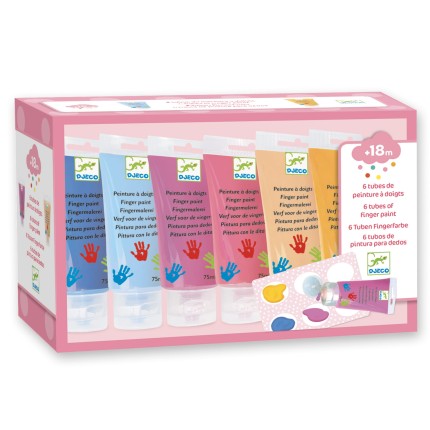 Farby do malowania palcami SWEET / Djeco DJ09000
