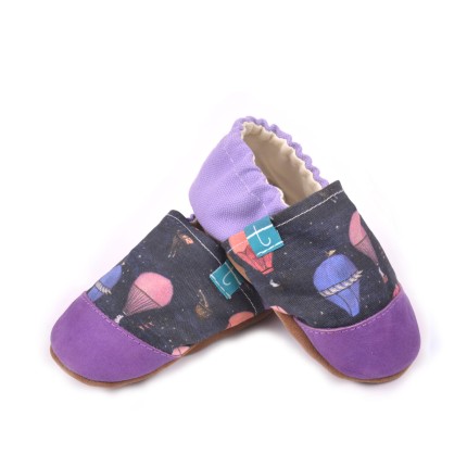 Kapcie do domu, żłobka, przedszkola - Purple Balloon, 4-5 lat/ TITOT