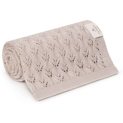 Ażurowy kocyk bambusowy 80x100 light beige / My Memi