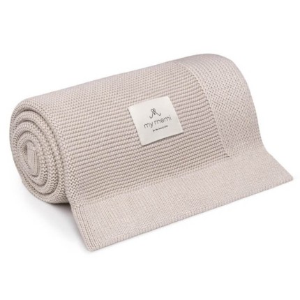 Bambusowy kocyk light beige 80x100 - classic / My Memi