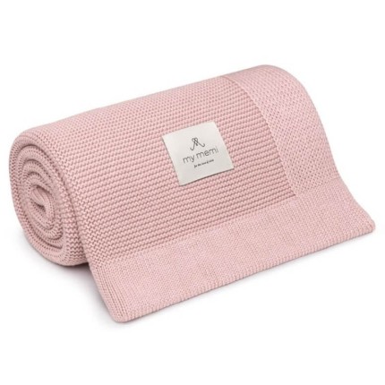 Bambusowy kocyk powder pink 80x100 - classic / My Memi