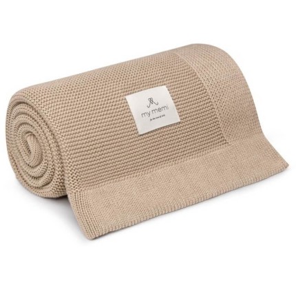 Bambusowy kocyk beige 80x100 - classic / My Memi