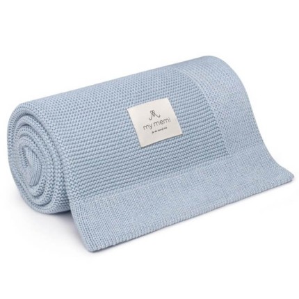 Bambusowy kocyk baby blue 80x100 - classic / My Memi