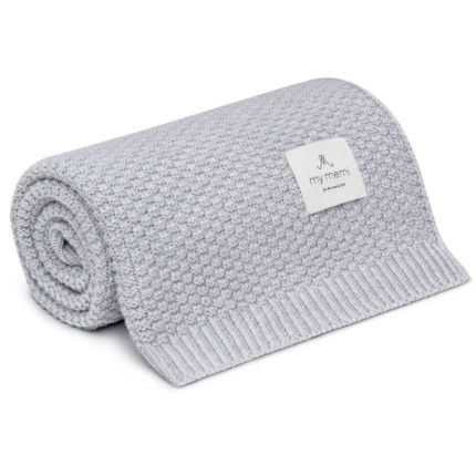 Kocyk ze 100% wełny merino grey - premium collection / My Memi