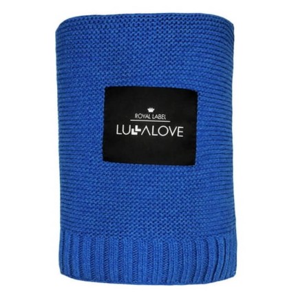 Bambusowy koc 80x100 Royal navy blue / Lullalove