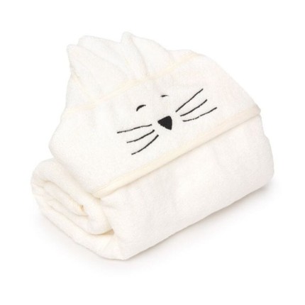 Duży bambusowy ręcznik cream - cat / My Memi