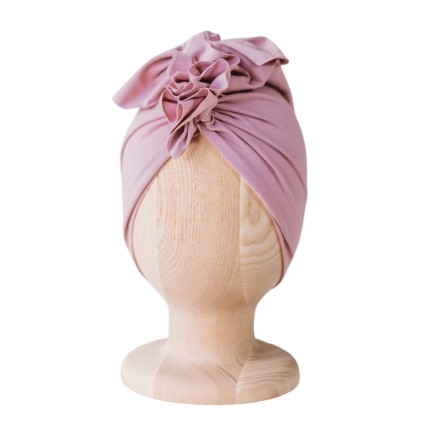 Turban Organic Mauve Pink, roz. dorosły M-L / Looks by LUKS