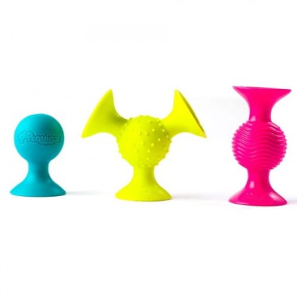 Bobo Przyssawki. 3 Grzechotki. PipSquigz. / Fat Brain Toys FA089-1