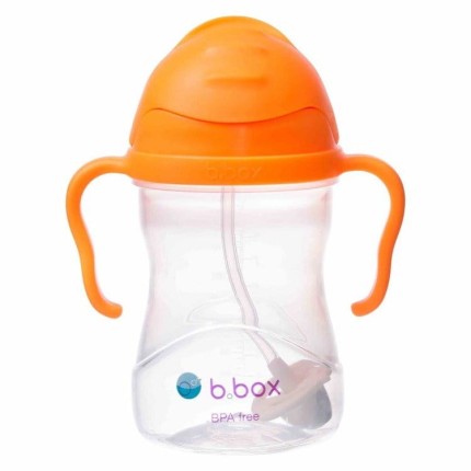 Bidon ze słomką 240 ml,  POMARAŃCZOWY / b.box