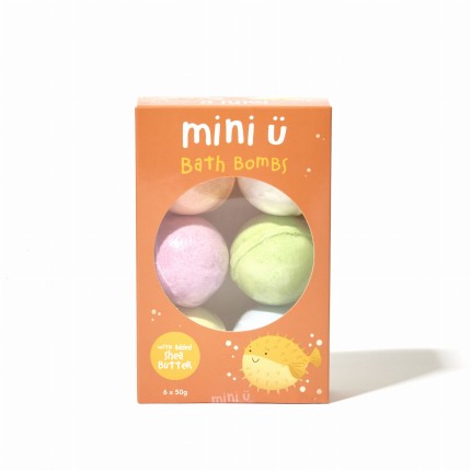 Zestaw musujących kul do kąpieli dla dzieci, 6 x 50 g / Miniu
