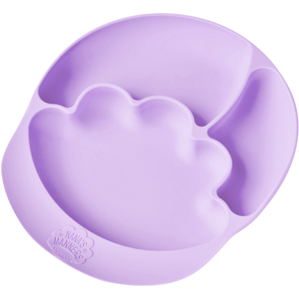Talerz silikonowy z przyssawką PURPLE / Nana's Manners