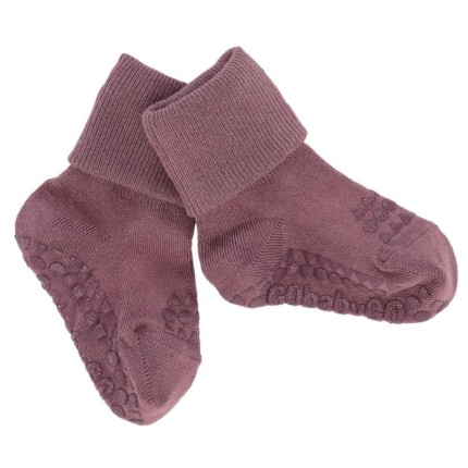 Antypoślizgowe skarpetki do nauki chodzenia BAMBOO Misty Plum / GoBabyGo
