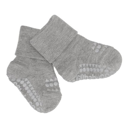 Antypoślizgowe skarpetki do nauki chodzenia BAMBOO grey melange / GoBabyGo