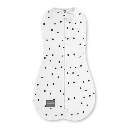 Otulacz FIRST STEP Czarne kropki z czapeczką  / Sleepee