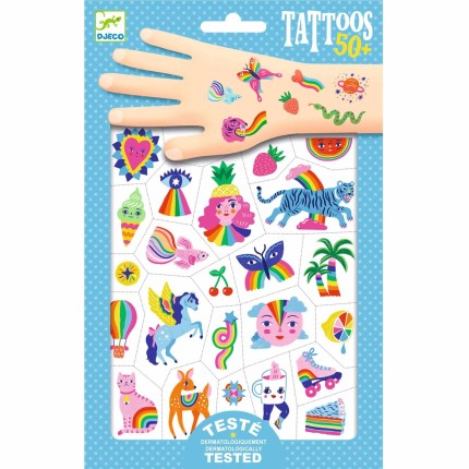Tatuaże neonowa TĘCZA /Djeco DJ09617