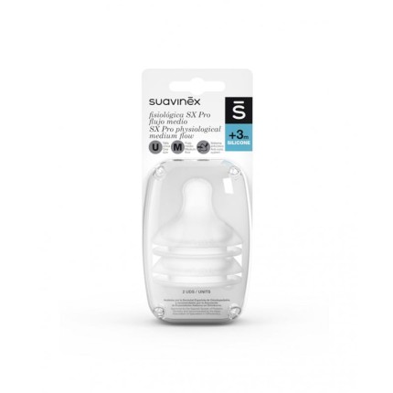 Smoczki do butelek SX PRO o średnim przepływie 3+, 2 szt. / Suavinex