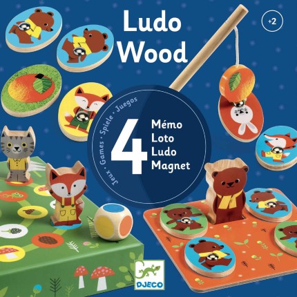 Zestaw 4 gier LudoWood 2+ / Djeco DJ01628