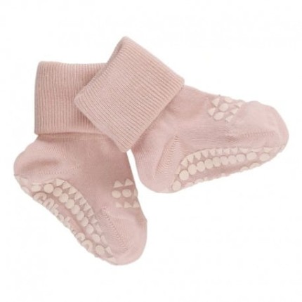 Antypoślizgowe skarpetki do nauki chodzenia BAMBOO  Soft Pink / GoBabyGo