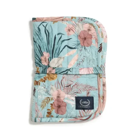 Pikowany organizer na pieluchy - BOHO PALMS, DEEP OCEAN / La Millou