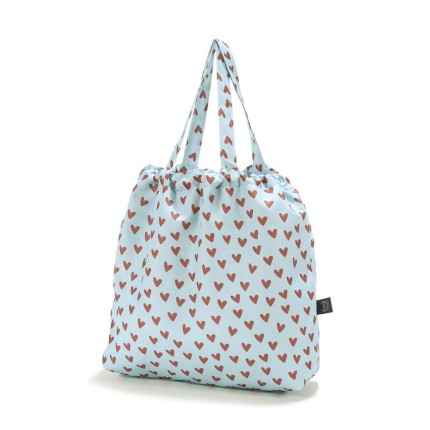 Shopper Bag z kieszonką - HEARTBEAT BLUE / La Millou