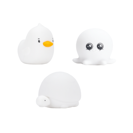 Zestaw MINI WODNE Lampki Silikonowe Białe 3 szt. / Rabbit & Friends 52-0061