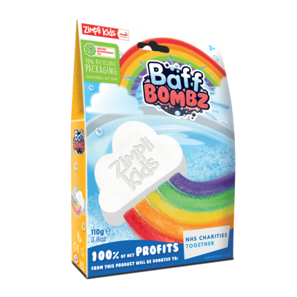 Tęczowa chmurka do kąpieli zmieniająca kolor wody - Rainbow Baff Bombz / Zimpli Kids