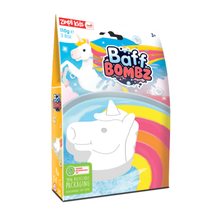 Jednorożec do kąpieli zmieniający kolor wody - Rainbow Baff Bombz / Zimpli Kids