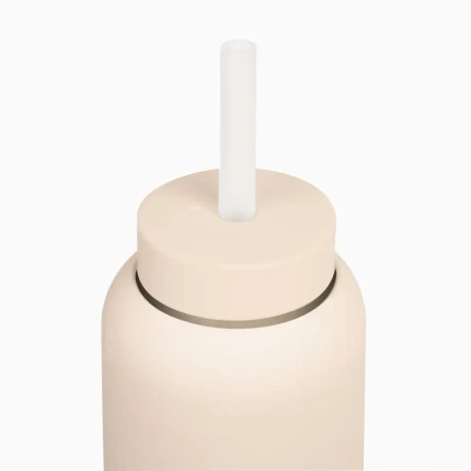 Silikonowa nasadka z rurką do butelek Bink - CREAM / BINK