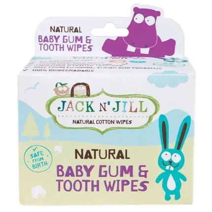 Naturalne chusteczki do mycia dziąseł dla niemowląt, 25 sztuk / Jack N'Jill